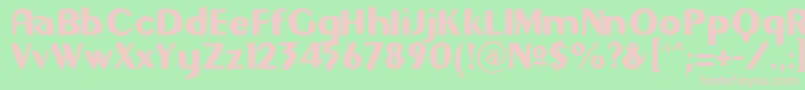Gilgons-fontti – vaaleanpunaiset fontit vihreällä taustalla