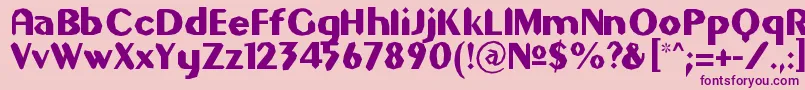 Gilgons Font – Purple Fonts on Pink Background