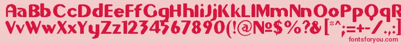 Gilgons Font – Red Fonts on Pink Background