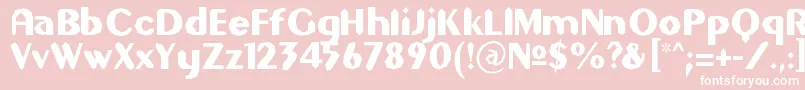 Gilgons Font – White Fonts on Pink Background