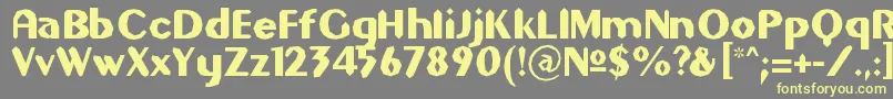 Gilgons-fontti – keltaiset fontit harmaalla taustalla