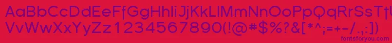 Florencesans Font – Purple Fonts on Red Background