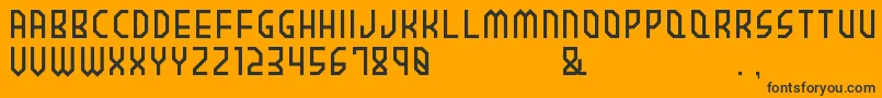 BrownieRegular Font – Black Fonts on Orange Background