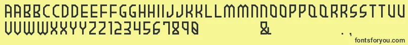 BrownieRegular Font – Black Fonts on Yellow Background