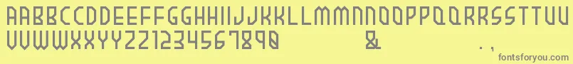 BrownieRegular Font – Gray Fonts on Yellow Background