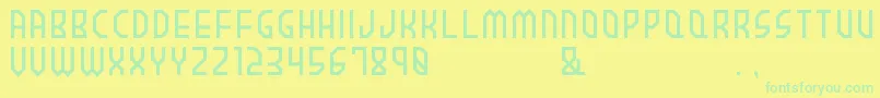 BrownieRegular Font – Green Fonts on Yellow Background