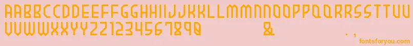 BrownieRegular Font – Orange Fonts on Pink Background