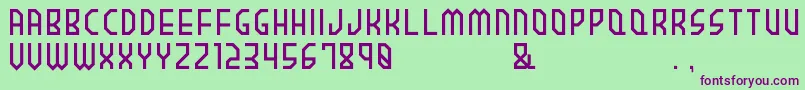 BrownieRegular Font – Purple Fonts on Green Background