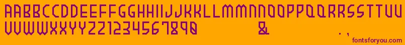 BrownieRegular Font – Purple Fonts on Orange Background