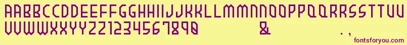 BrownieRegular Font – Purple Fonts on Yellow Background