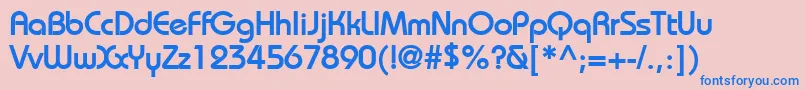 BiminiBold Font – Blue Fonts on Pink Background