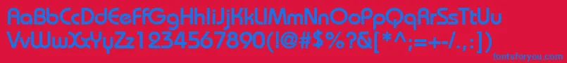 BiminiBold Font – Blue Fonts on Red Background