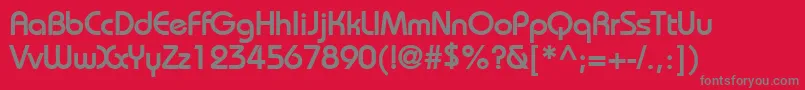 BiminiBold Font – Gray Fonts on Red Background