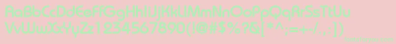 BiminiBold Font – Green Fonts on Pink Background