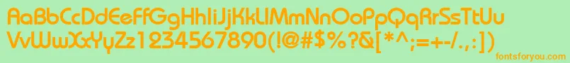 BiminiBold Font – Orange Fonts on Green Background