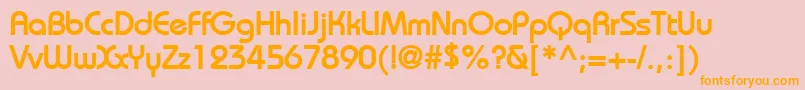 BiminiBold Font – Orange Fonts on Pink Background