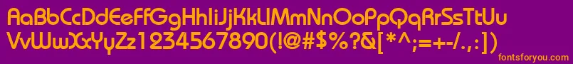 BiminiBold Font – Orange Fonts on Purple Background