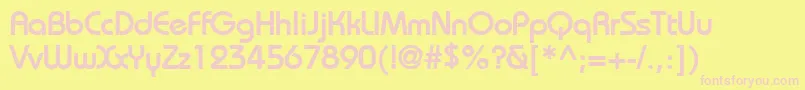 BiminiBold Font – Pink Fonts on Yellow Background