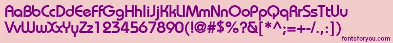 BiminiBold Font – Purple Fonts on Pink Background