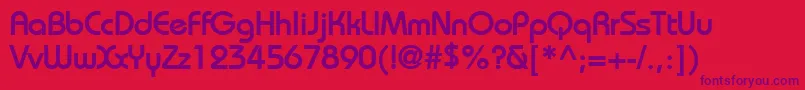 BiminiBold Font – Purple Fonts on Red Background