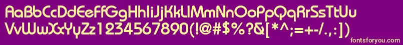 BiminiBold Font – Yellow Fonts on Purple Background
