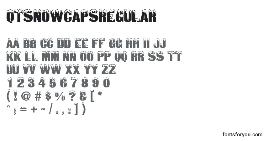 QtsnowcapsRegular Font – alphabet, numbers, special characters