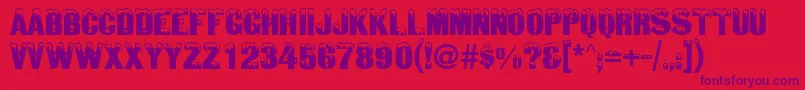 QtsnowcapsRegular Font – Purple Fonts on Red Background