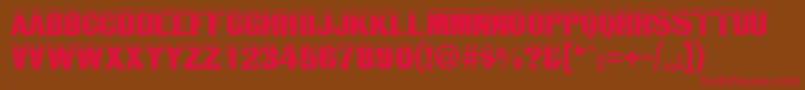 QtsnowcapsRegular Font – Red Fonts on Brown Background