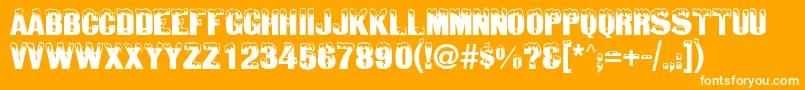 QtsnowcapsRegular Font – White Fonts on Orange Background