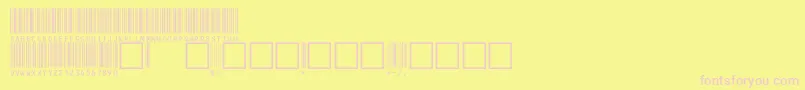 C39hrp72dmtt-fontti – vaaleanpunaiset fontit keltaisella taustalla