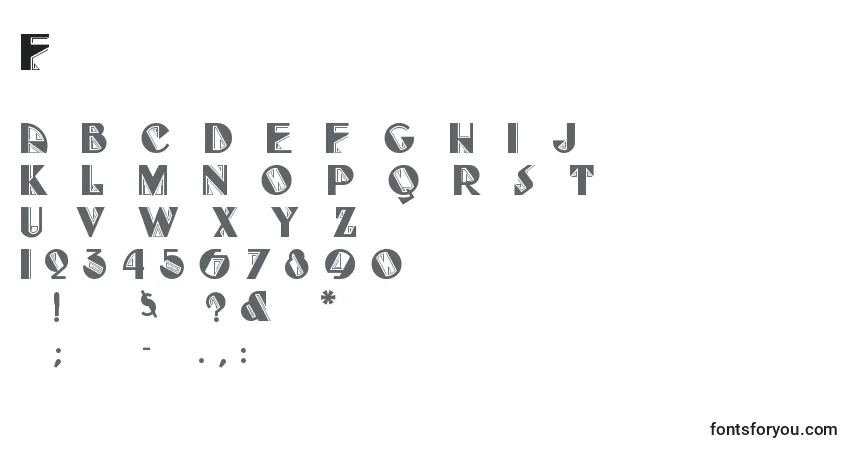 Schriftart Fulltilt – Alphabet, Zahlen, spezielle Symbole