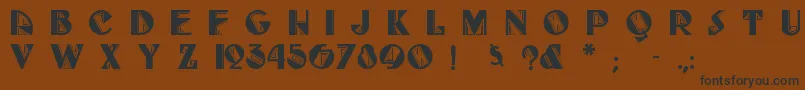 Fulltilt Font – Black Fonts on Brown Background