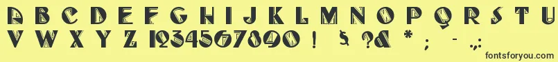 Fulltilt Font – Black Fonts on Yellow Background
