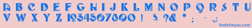 Fulltilt Font – Blue Fonts on Pink Background
