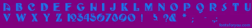 Fulltilt Font – Blue Fonts on Purple Background