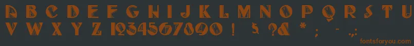 Fulltilt Font – Brown Fonts on Black Background