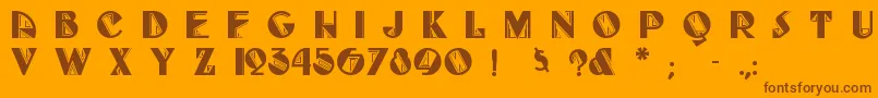 Fulltilt Font – Brown Fonts on Orange Background