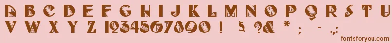 Fulltilt Font – Brown Fonts on Pink Background
