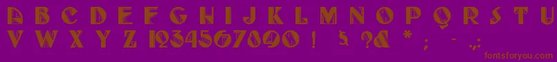 Fulltilt Font – Brown Fonts on Purple Background