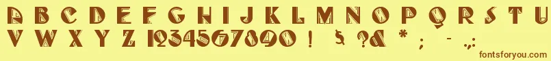 Fulltilt Font – Brown Fonts on Yellow Background