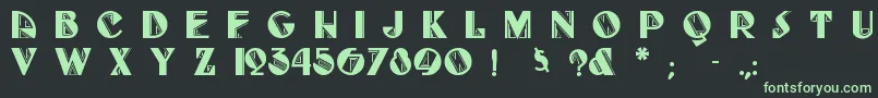 Fulltilt Font – Green Fonts on Black Background