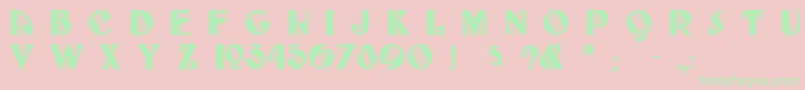 Fulltilt Font – Green Fonts on Pink Background