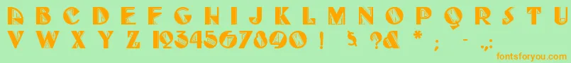 Fulltilt Font – Orange Fonts on Green Background