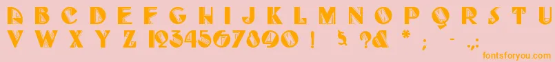 Fulltilt Font – Orange Fonts on Pink Background