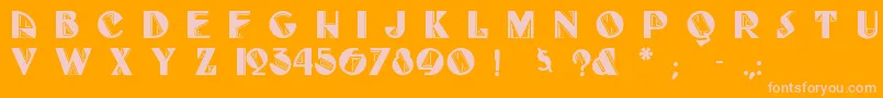 Fulltilt Font – Pink Fonts on Orange Background