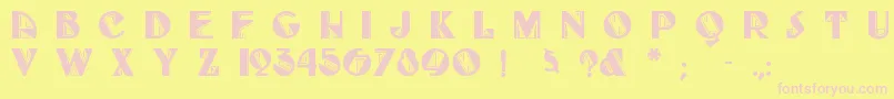 Fulltilt Font – Pink Fonts on Yellow Background