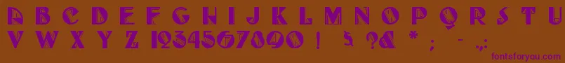 Fulltilt Font – Purple Fonts on Brown Background