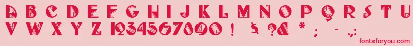 Fulltilt Font – Red Fonts on Pink Background