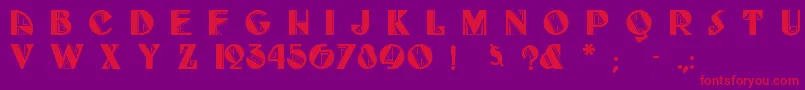 Fulltilt Font – Red Fonts on Purple Background