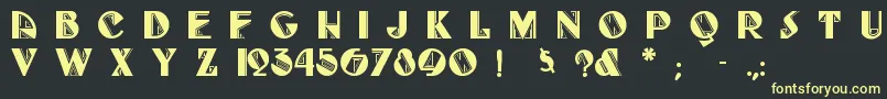 Fulltilt Font – Yellow Fonts on Black Background